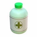 3d Capsule medicine pills bottle, herbal medical icon
