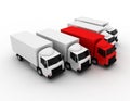 3d car truck leader of delivery concept . 3d rendered illustration