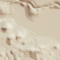 3D Cartography concep background. Rendering. Map line of topography. Topographic map. Map mockup infographics