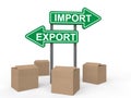 3d carton boxes and import export sign boards