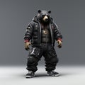 Hip-hop Inspired Japanese Black Bear In 3d