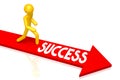 3D success arrow