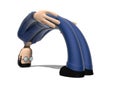 3D Cartoon character bended