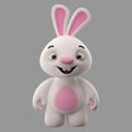 3D cartoon character, easter bunny