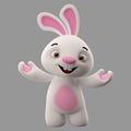 3D cartoon character, easter bunny