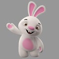 3D cartoon character, easter bunny