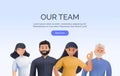 3D cartoon design style modern vector illustration concept for business people teamwork, human resources, career team Royalty Free Stock Photo