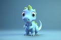 3D cartoon dinozaur. Generative AI Royalty Free Stock Photo