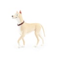 3d cartoon dog walking proudly