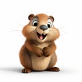 Cartoon Squirrel 3d Rendering With Emotional Gestures