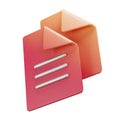 A 3D cartoon icon or emblem of a copy or document or duplicate