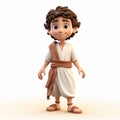 Photorealistic 3d Animation Of Kid Joseph In Classicist Style