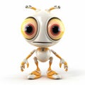 Insect-inspired 3d Cartoon Robot With Intense Gaze And Shiny Eyes Royalty Free Stock Photo