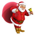 3d cartoon santa