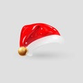 3D Cartoon Santa Claus Red Hat. Vector Realistic Illustration Royalty Free Stock Photo