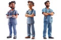 A portrait of an Anaesthesiologist in the style of 3D Cartoon Royalty Free Stock Photo