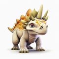 3d Cartoon Triceratops Bold And Manga-inspired Dinosaur Animation Royalty Free Stock Photo