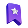 A 3D cartoon icon or emblem of a bookmark favourite or favorite web page