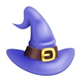 3d cartoon witch hat halloween children costume kid masquerade party 3d icon vector illustration