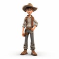 Youthful 2d Cowboy Character: Wyatt Royalty Free Stock Photo