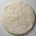 Modern-baroque Ivory-coated Relief With Leafy Designs Royalty Free Stock Photo