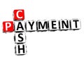 3D Cash Payment Crossword on white background Royalty Free Stock Photo