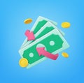 3D cashback money refund icon