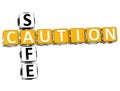 3D Caution Safe Crossword