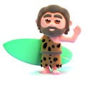 3d Caveman goes surfing