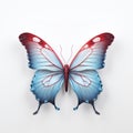 3d Cel Shaded Butterfly Rendering On White Background