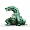 3d Cel Shaded Hydra Character Pose On White Background