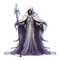 3d Cel Shaded Lich Character Pose For Camera On White Background