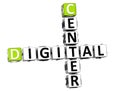3D Center Digital Crossword Royalty Free Stock Photo