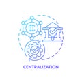 2D centralization line icon concept Royalty Free Stock Photo