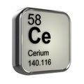 3d Cerium element Royalty Free Stock Photo