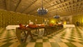 3D CG rendering of the banquet hall