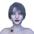 3D CG rendering of Bloodless girl Royalty Free Stock Photo