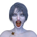 3D CG rendering of Bloodless girl Royalty Free Stock Photo