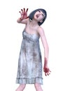 3D CG rendering of Bloodless girl Royalty Free Stock Photo