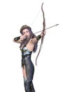 3D CG rendering of costume girl