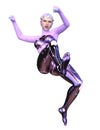 3D CG rendering of cyber woman Royalty Free Stock Photo