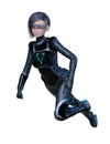 3D CG rendering of cyber woman Royalty Free Stock Photo