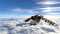 3D CG rendering of fighter aircraft