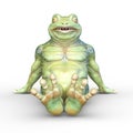 3D CG rendering of Frog human