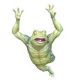 3D CG rendering of Frog human