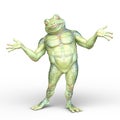 3D CG rendering of Frog human