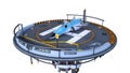 3D CG rendering of helipad