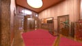 3D CG rendering of Hotel entrance