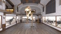 3D CG rendering of Large museum