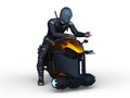 3D CG rendering of speeder bike Royalty Free Stock Photo